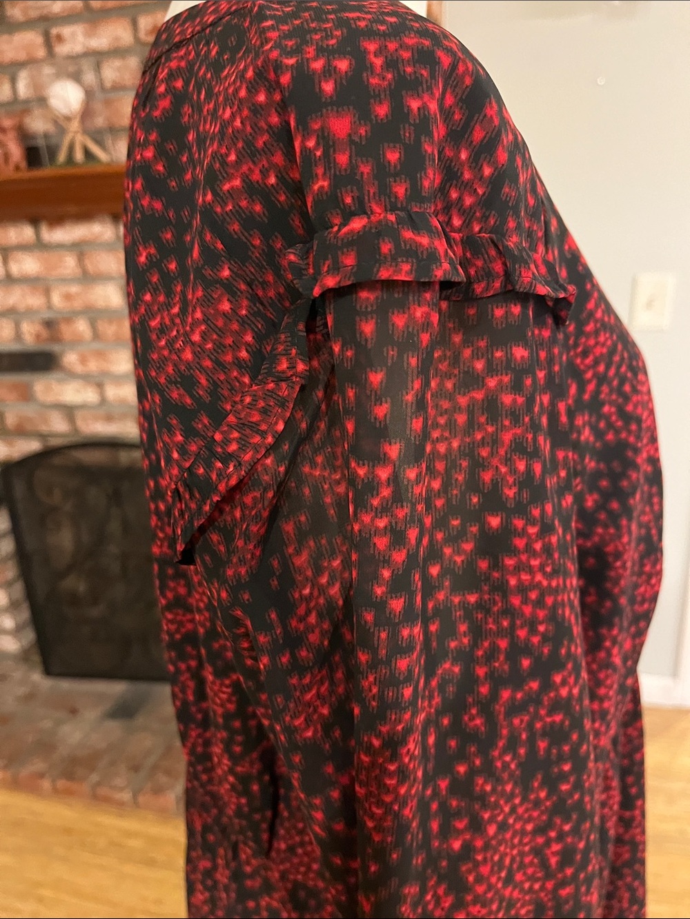 ✨ BeachLunchLounge Red & Black Printed Dress XL | Effortless Boho Chic ✨ - Picture 6 of 7